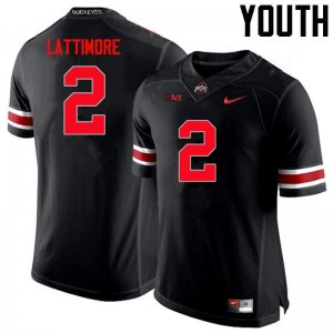 Youth Ohio State Buckeyes #2 Marshon Lattimore Black Nike NCAA Limited College Football Jersey Restock POB6744SW